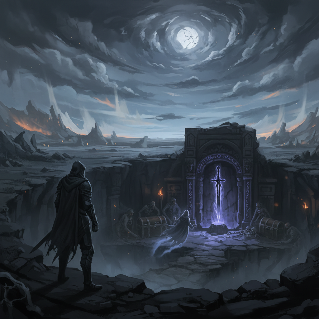 Elden Ring: Dunkelklinge Tiche Fundort und Beschaffung — illustration